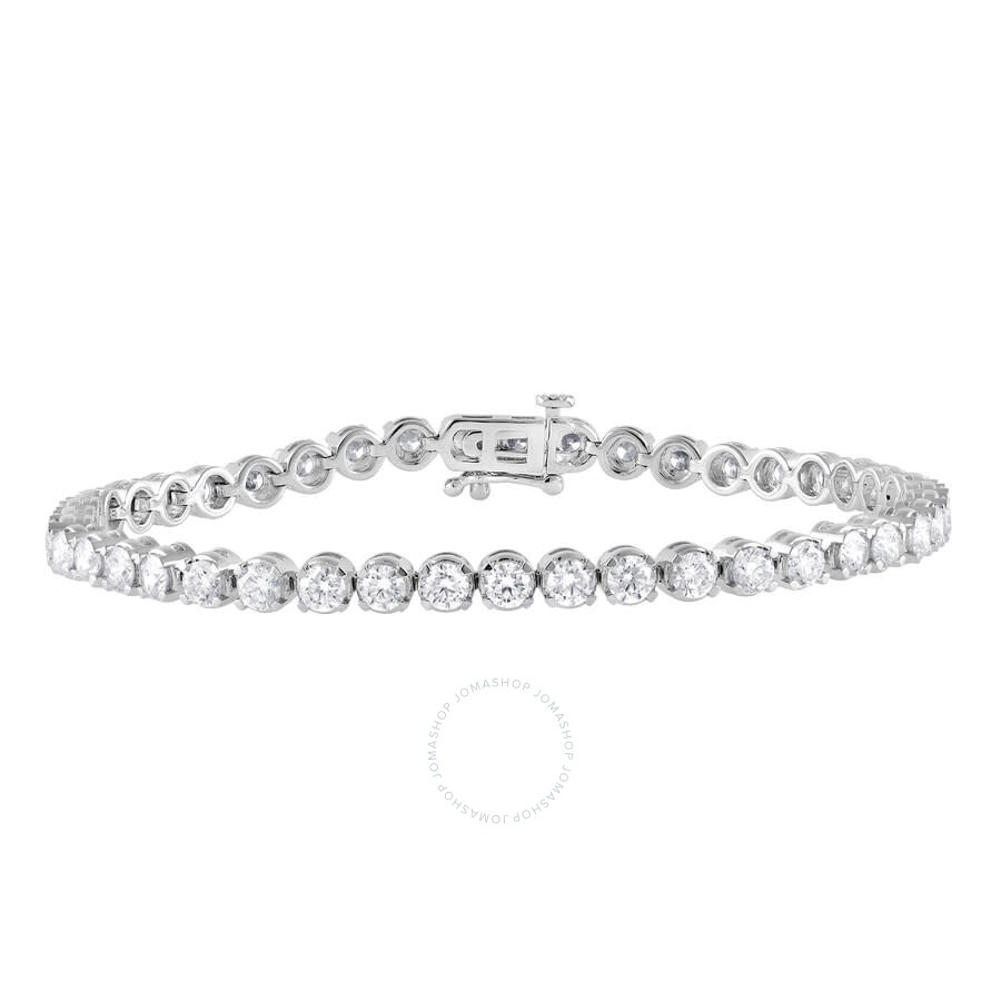Brilliant Diamond - Brilliant Diamond 14KT White Gold 5.00 Cttw Lab Grown Diamond Tennis Braceletfor Women - 1