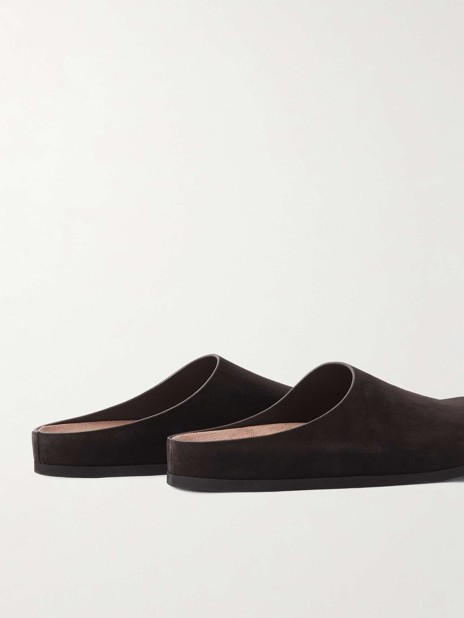 Logo-Debossed Suede Clogs - 5