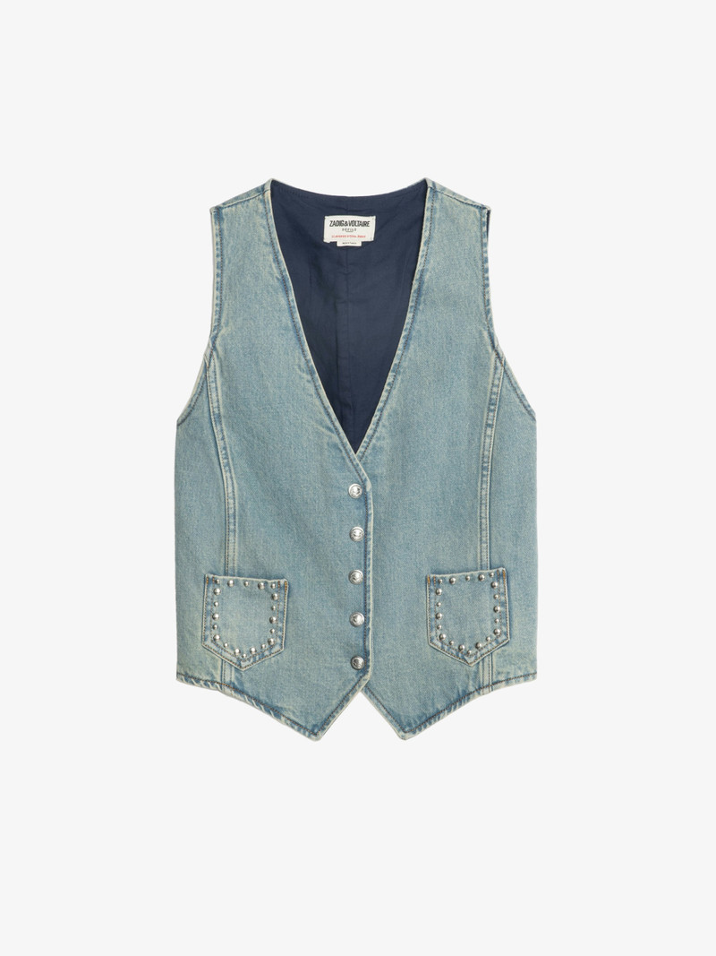 Gillier Denim Vest - 1
