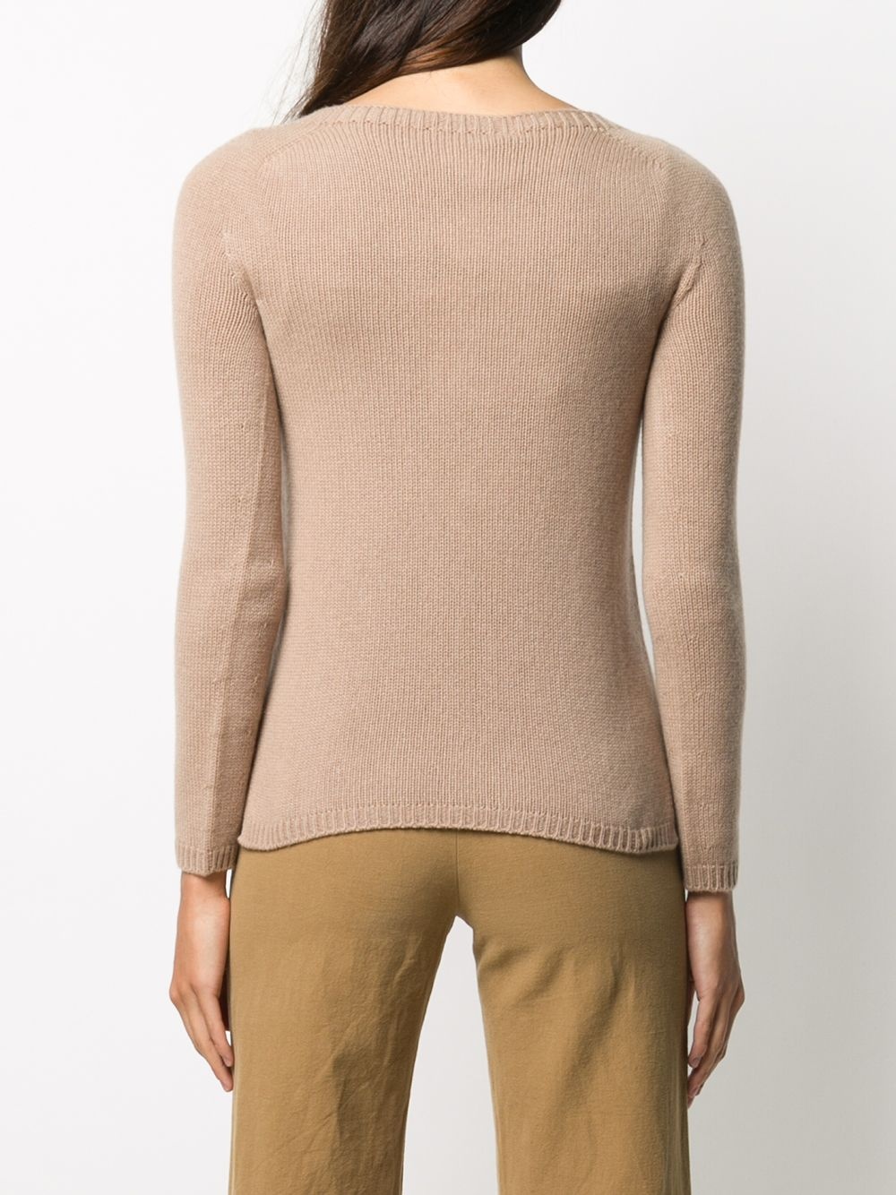round neck knitted sweater - 4