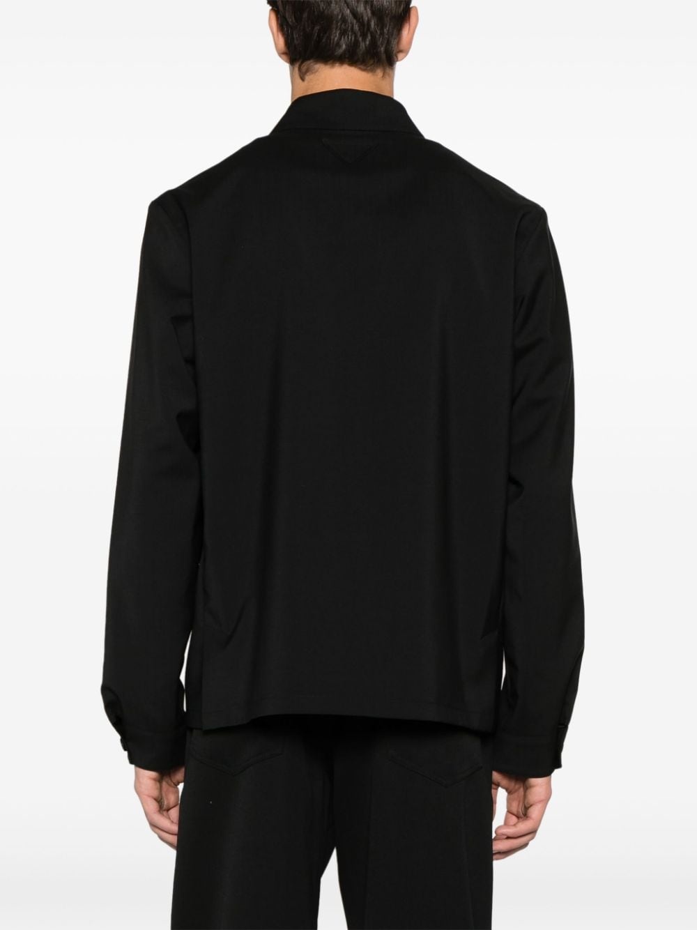 zip-up wool blend shirt jacket - 4