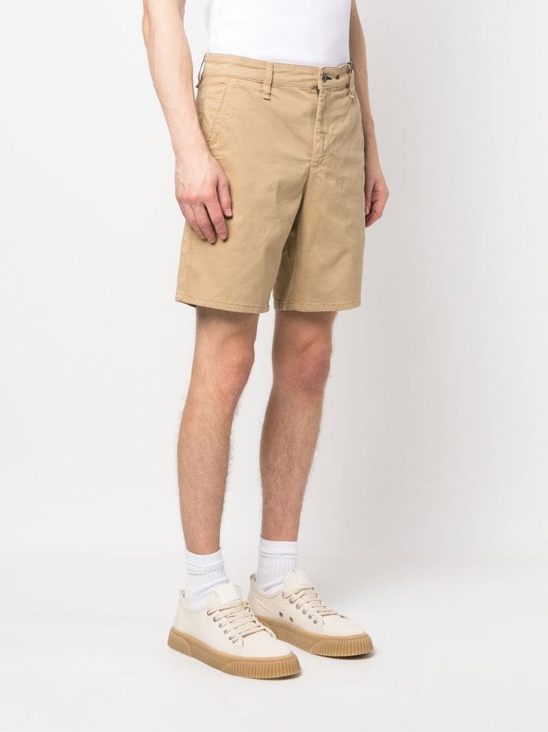 straight-leg cotton shorts - 3