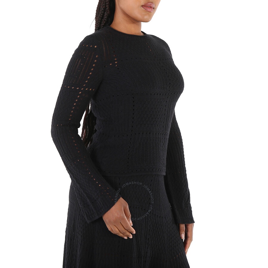 Chloe Ladies Black Knitted Pullover Jumper - 2