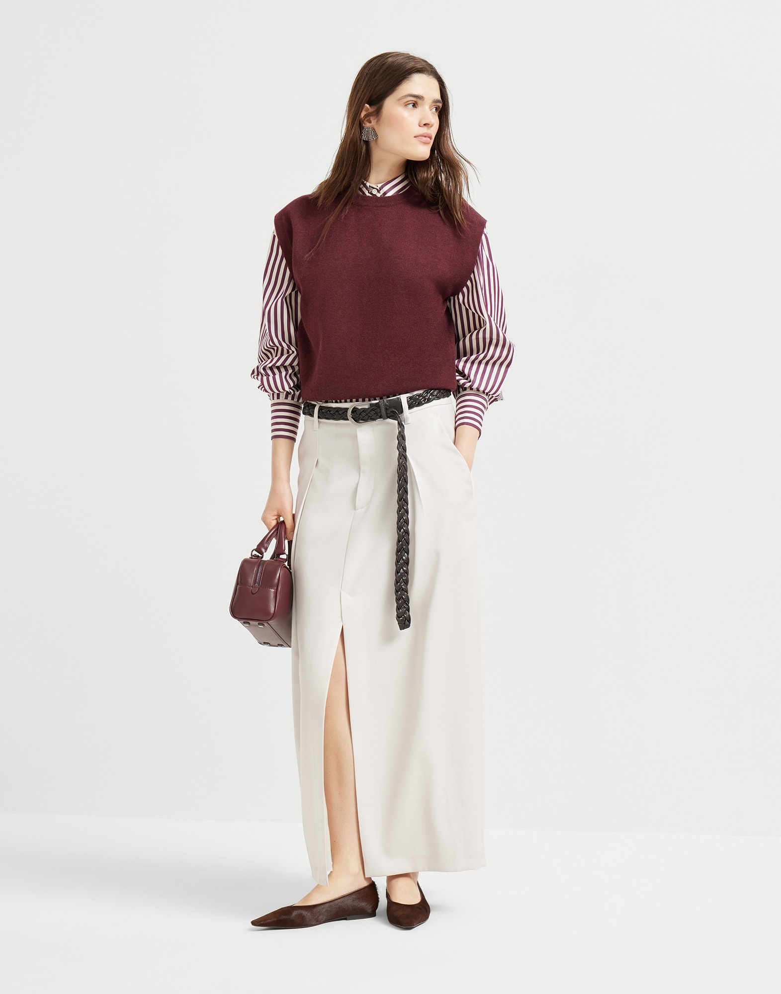 Cashmere sweater with monili - 5