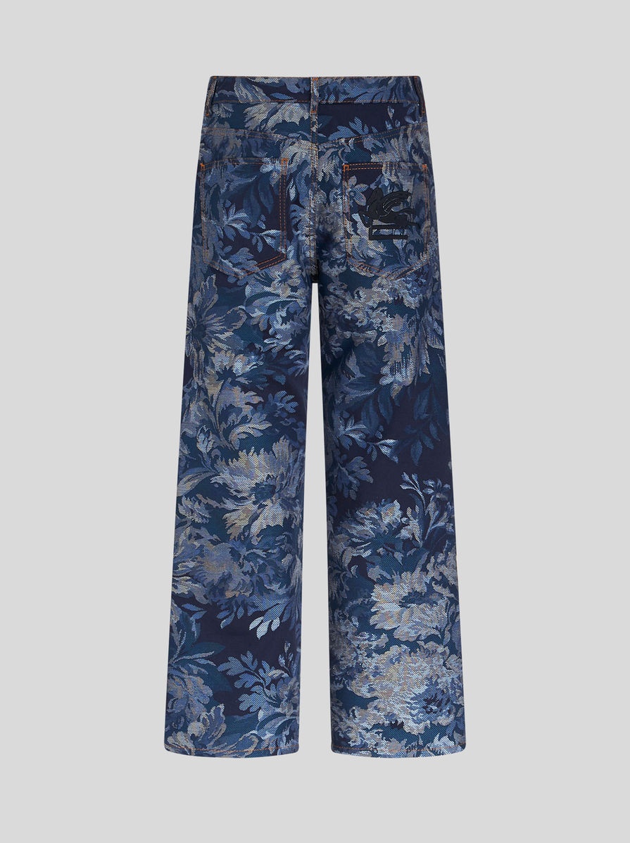 FOLIAGE JACQUARD JEANS - 5