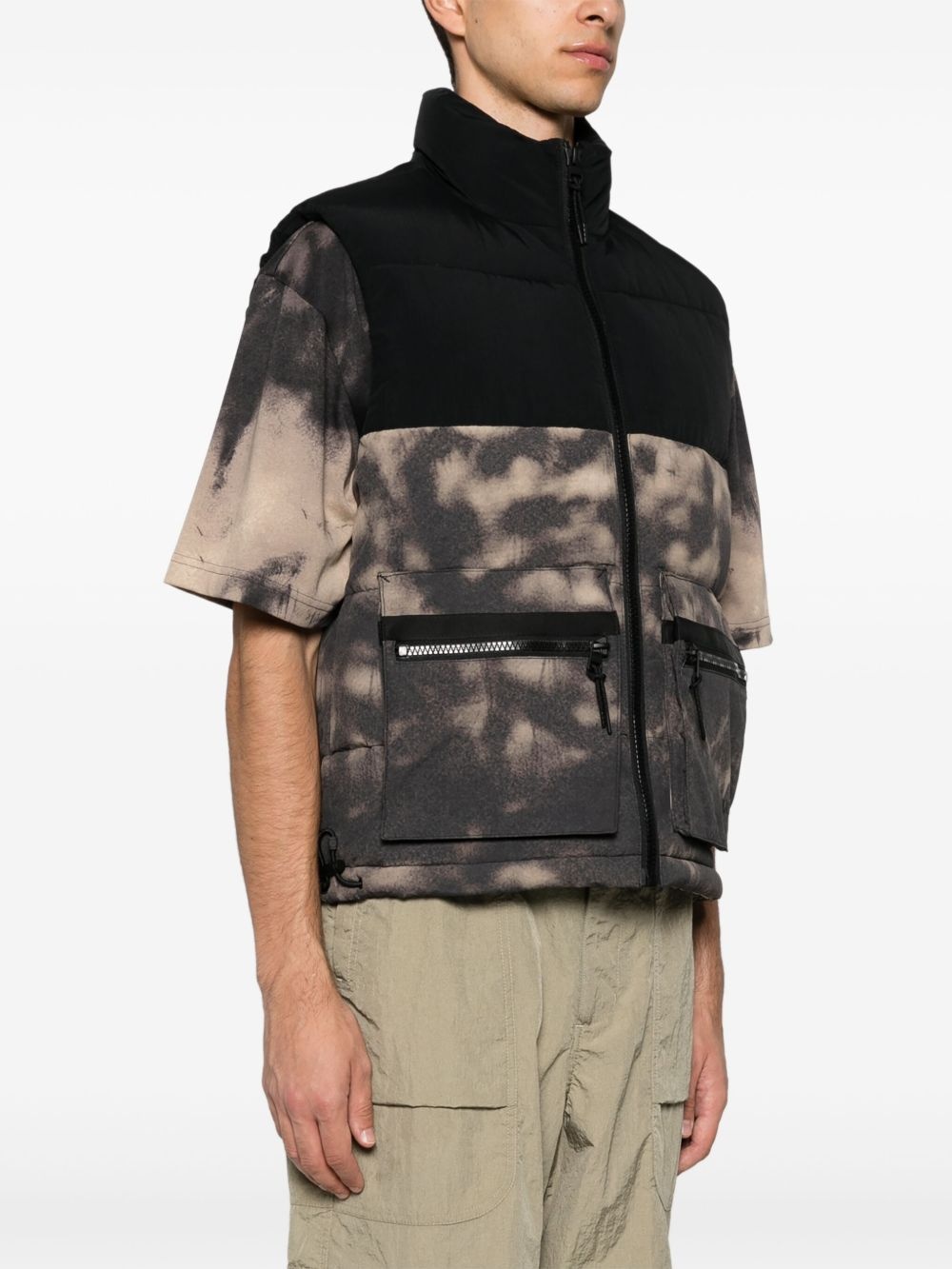 tie-dye print gilet - 3