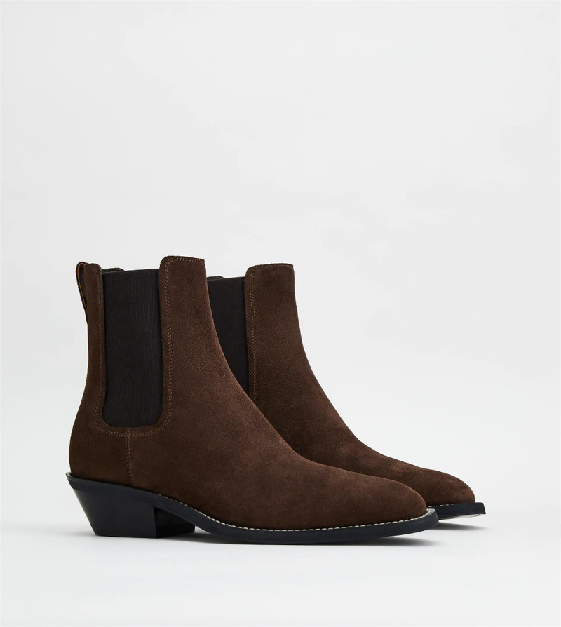 ANKLE BOOTS IN SUEDE - BROWN 3