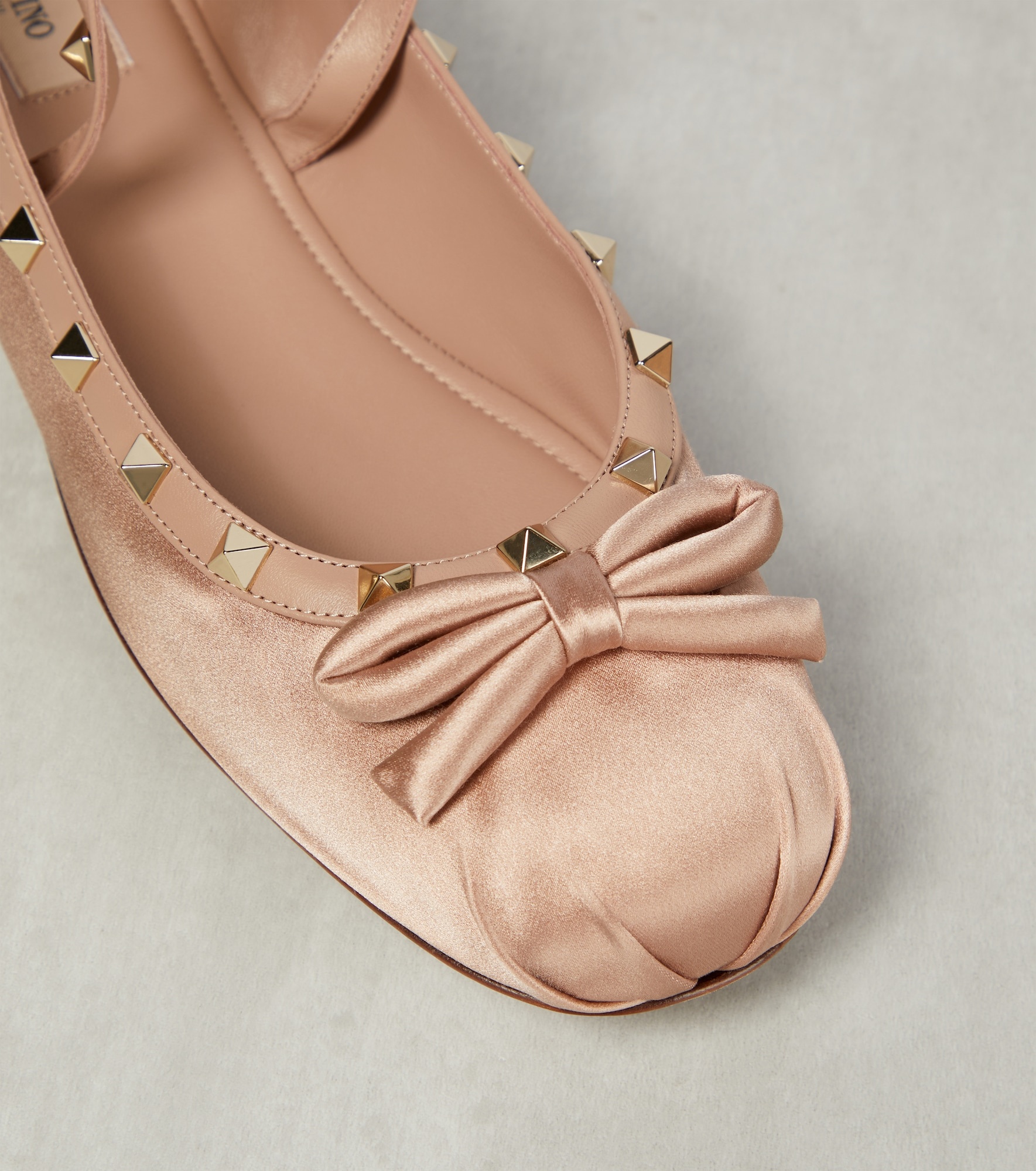 Rockstud satin  ballet flats - 6