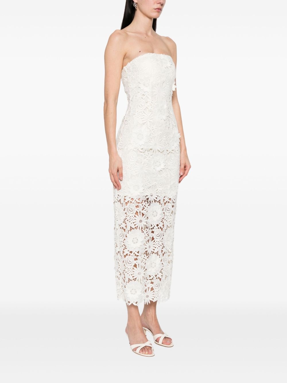 3D lace midi dress - 3