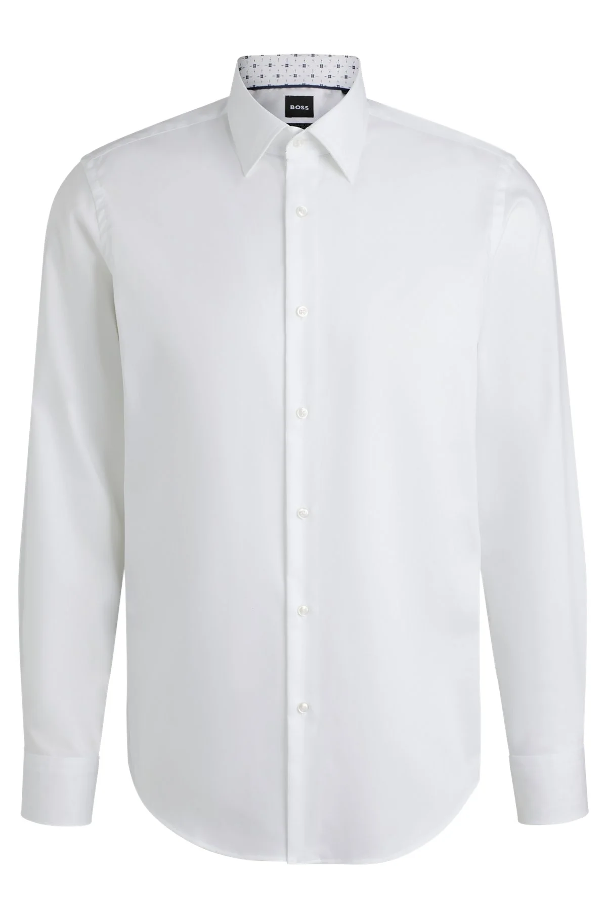 REGULAR-FIT SHIRT IN EASY-IRON COTTON POPLIN - 1