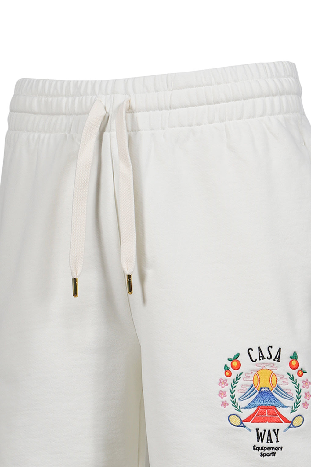CASA WAY MOUNTAIN EMBROIDERED SWEATSHORTS / WHT - 8