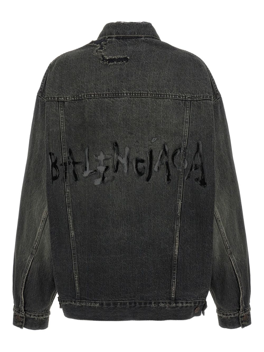 distressed denim jacket - 2