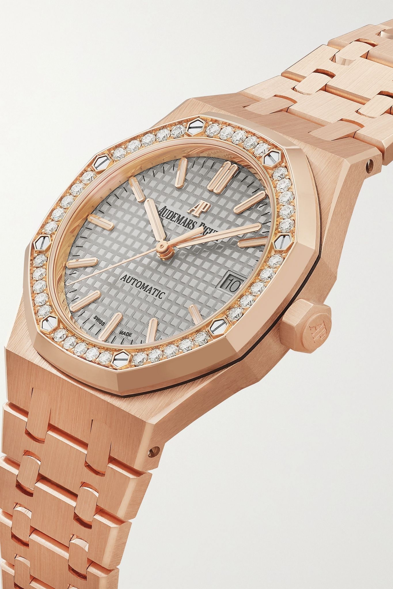 Royal Oak Automatic 37mm 18-karat pink gold and diamond watch - 2