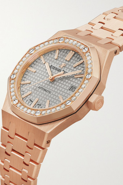 Audemars Piguet Royal Oak Automatic 37mm 18-karat pink gold and diamond watch outlook