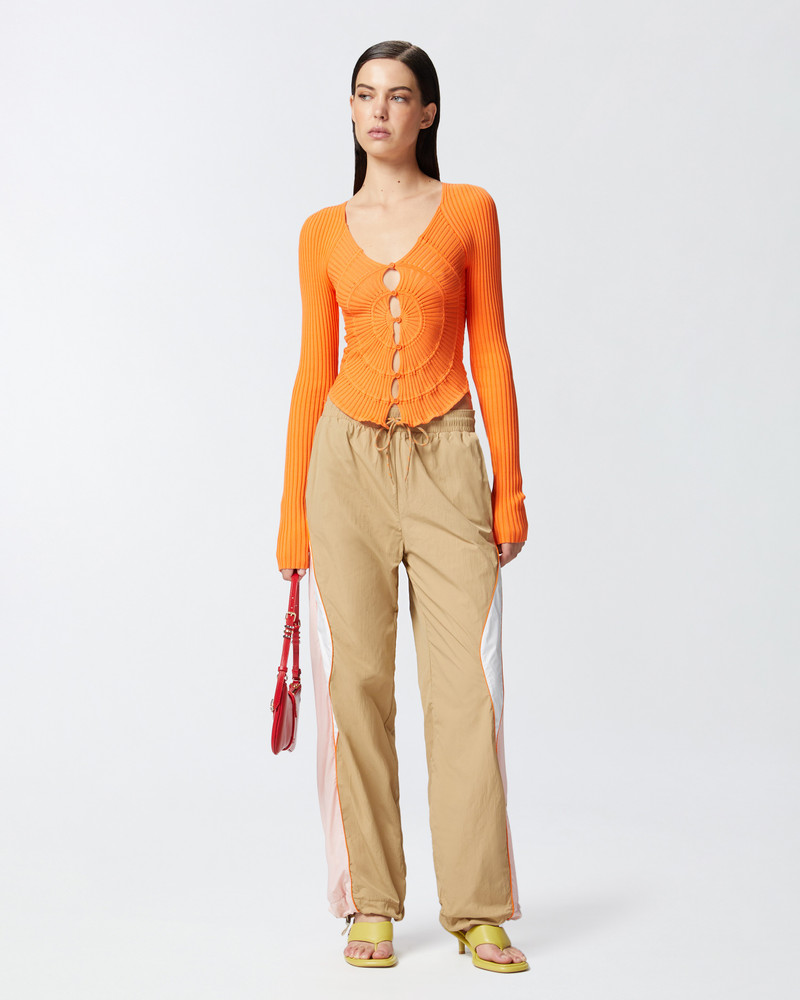 PINKO TECHNICAL CANVAS JOGGERS WITH SIDE BAND outlook