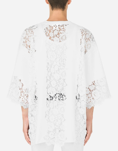 Dolce & Gabbana Short-sleeved T-shirt with lace inserts outlook