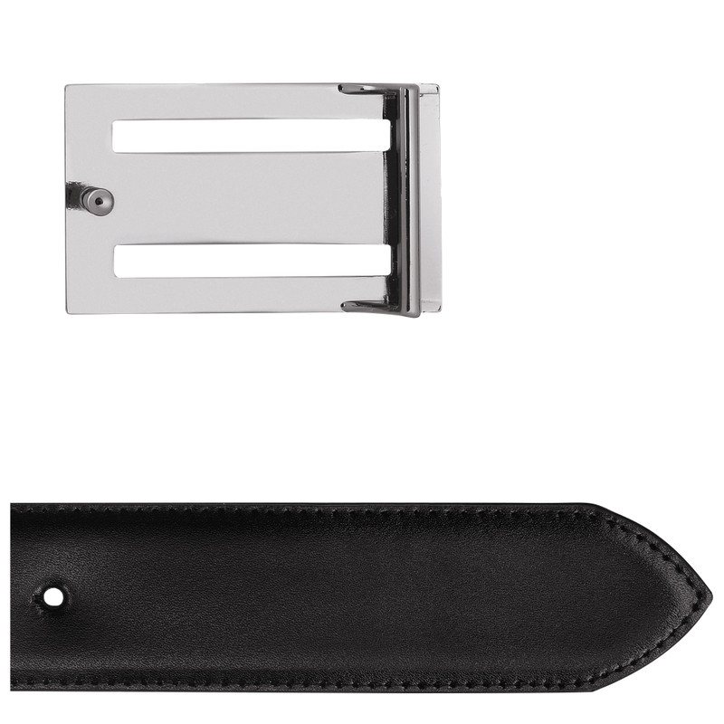 Delta Box Men's belt Black/Navy - Leather 3