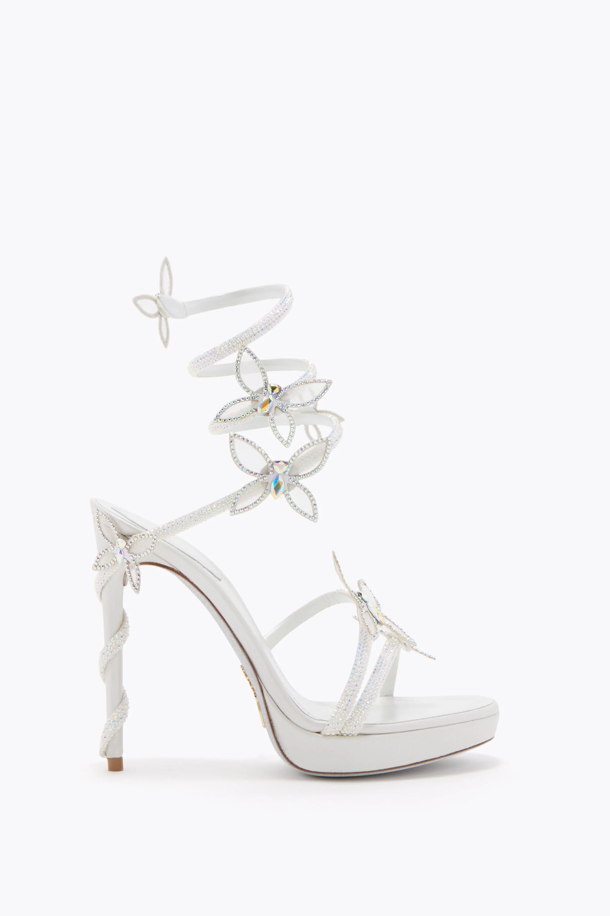 MARGOT WHITE PLATFORM SANDAL WITH BUTTERFLIES 120 - 1