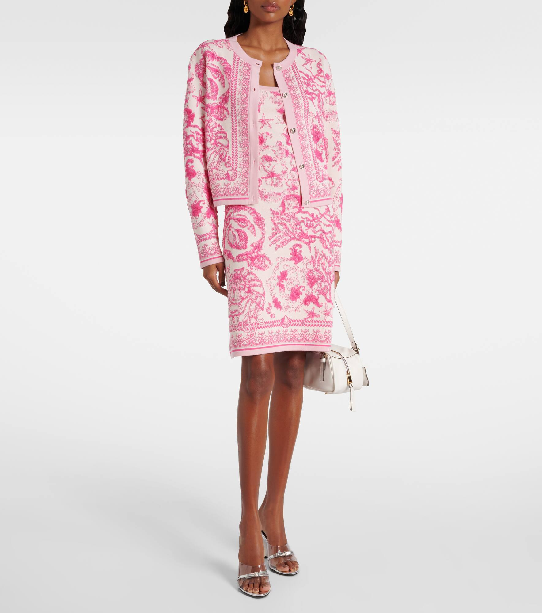 Underwater Barocco jacquard cardigan - 2