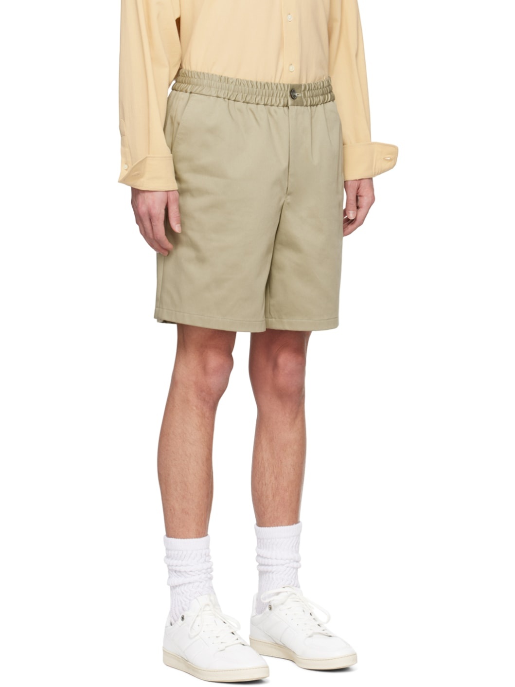 Khaki Elasticated Waist Shorts - 2