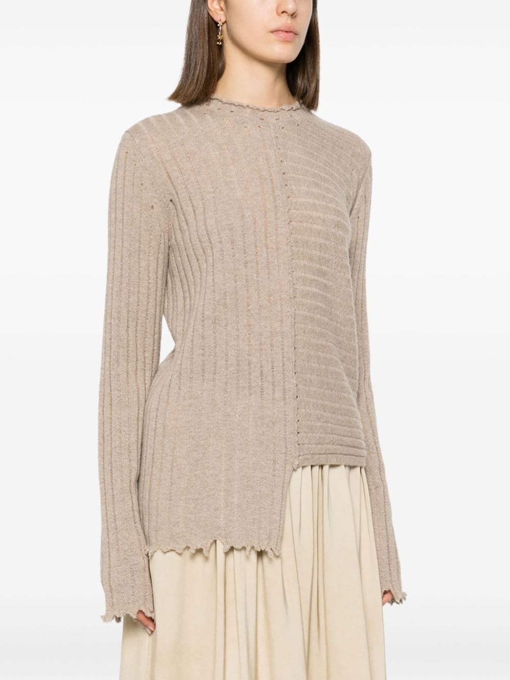 asymmetric cashmere jumper - 3