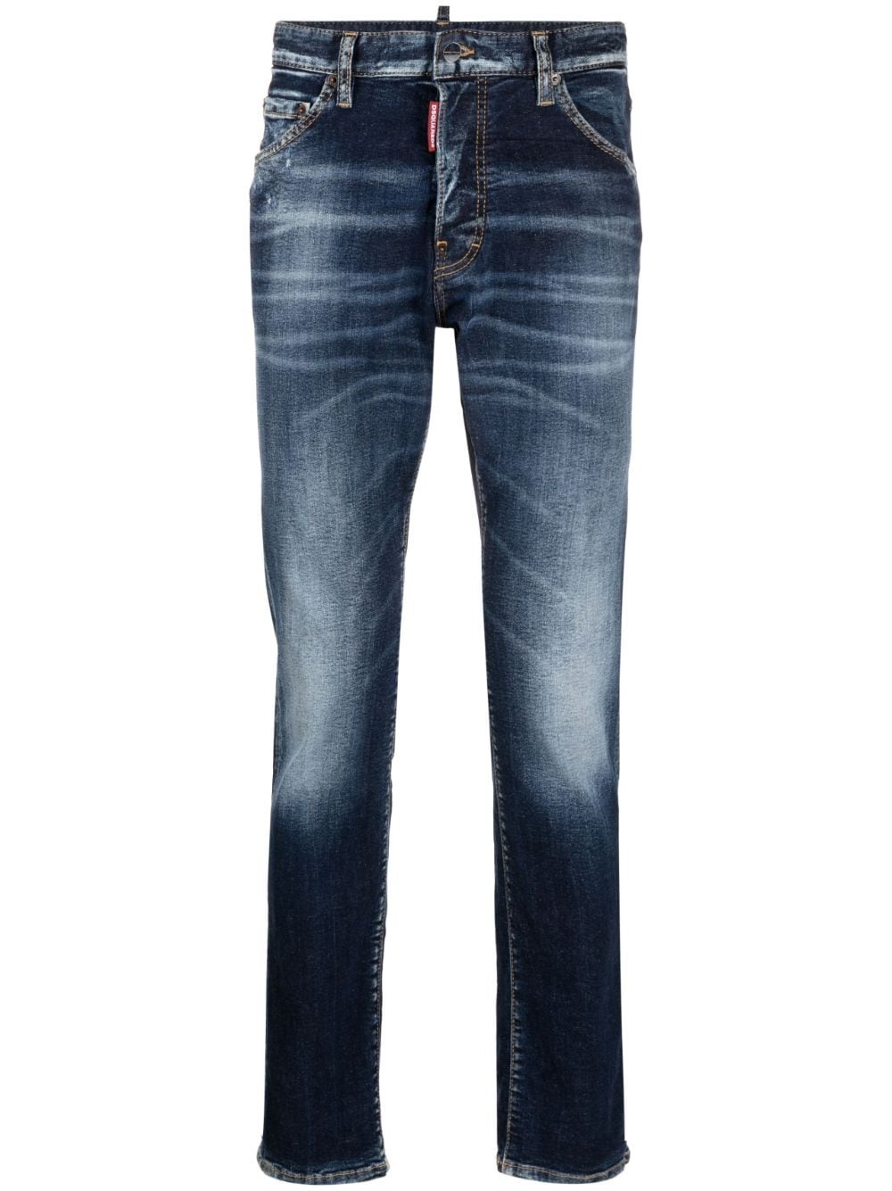 low-rise straight-leg jeans - 1