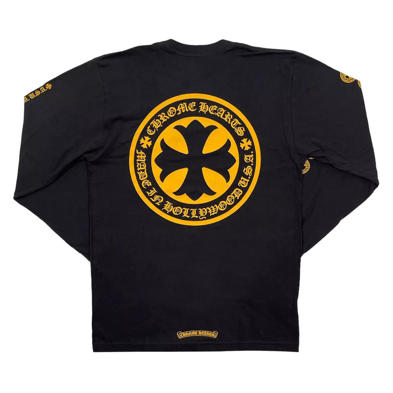 Chrome Hearts Chrome Hearts Cross Long-Sleeve 'Black/Yellow' outlook