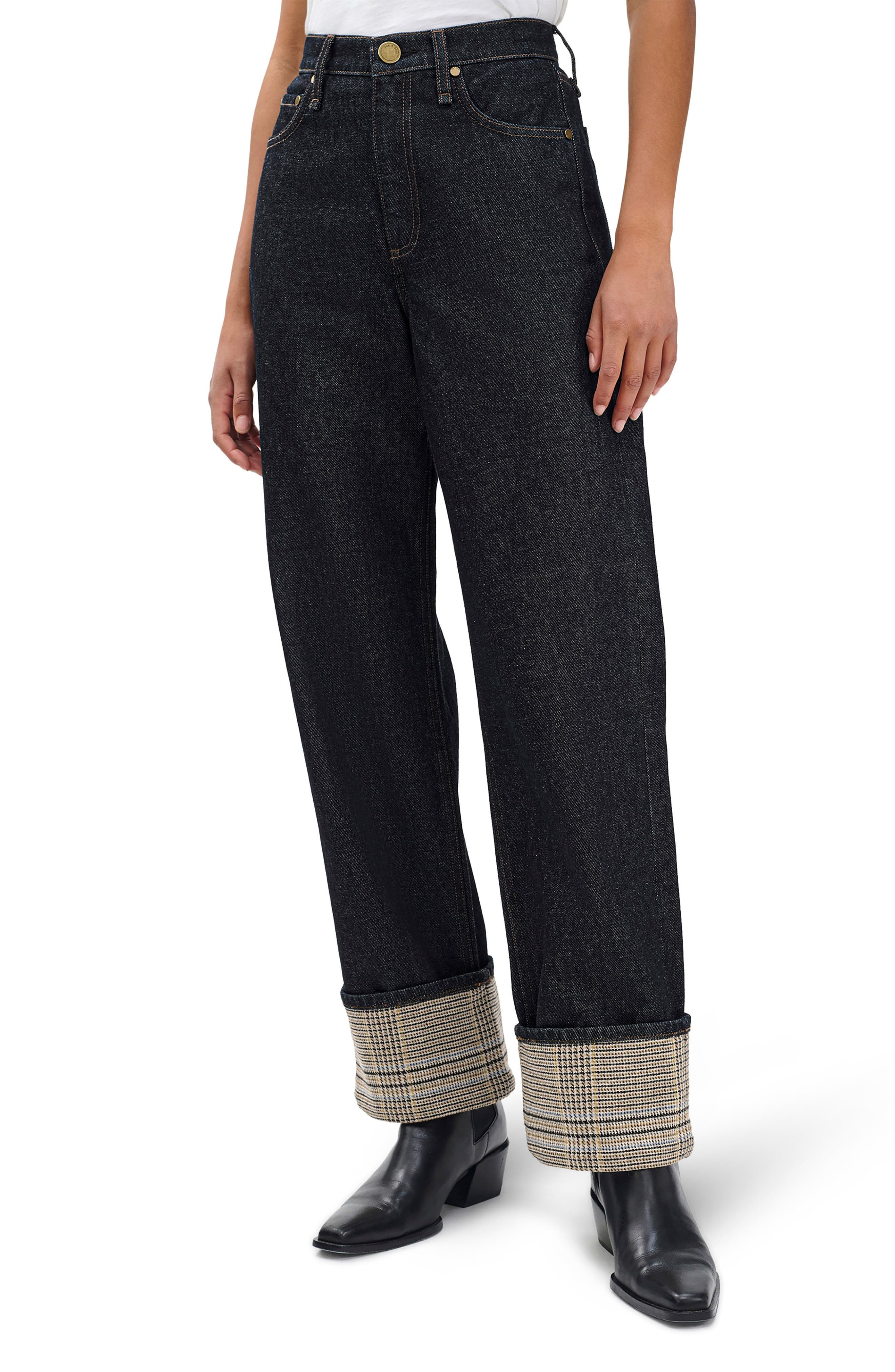 rag & bone Shea Cuffed High Waist Ankle Straight Leg Jeans in Twrco at Nordstrom - 1