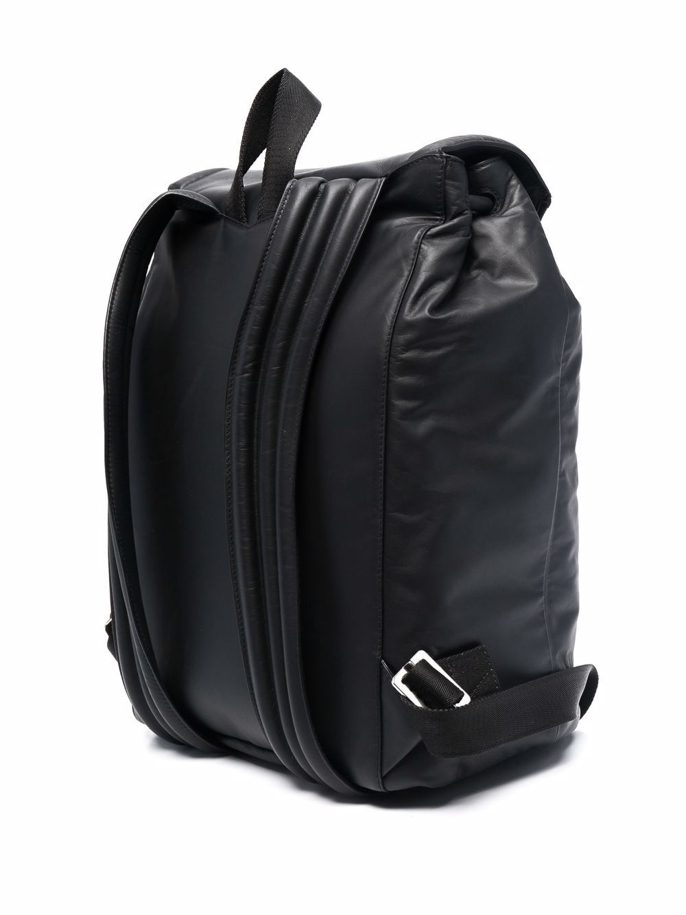 zip-detail foldover leather backpack - 3