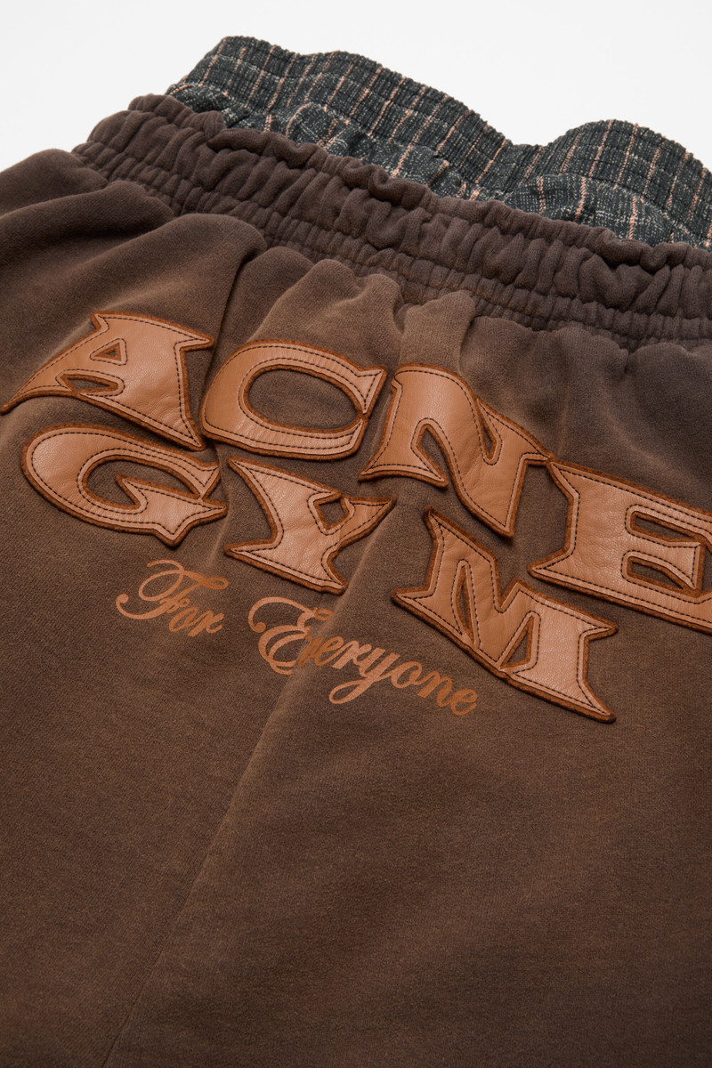 Layered logo sweatpants - Dark brown 5
