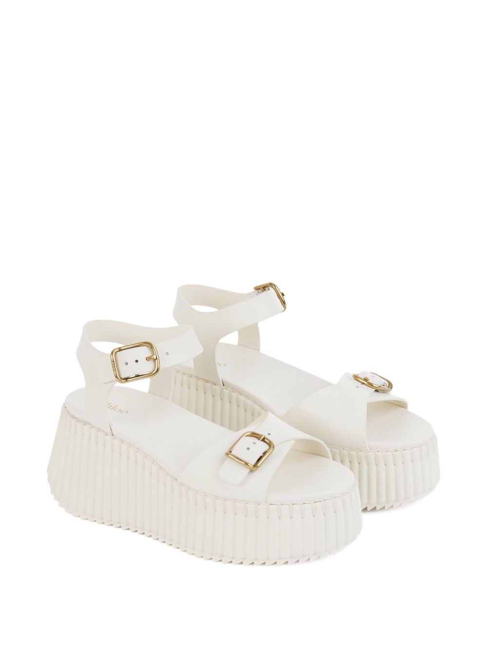 80mm buckle-fastening platform sandals - 2