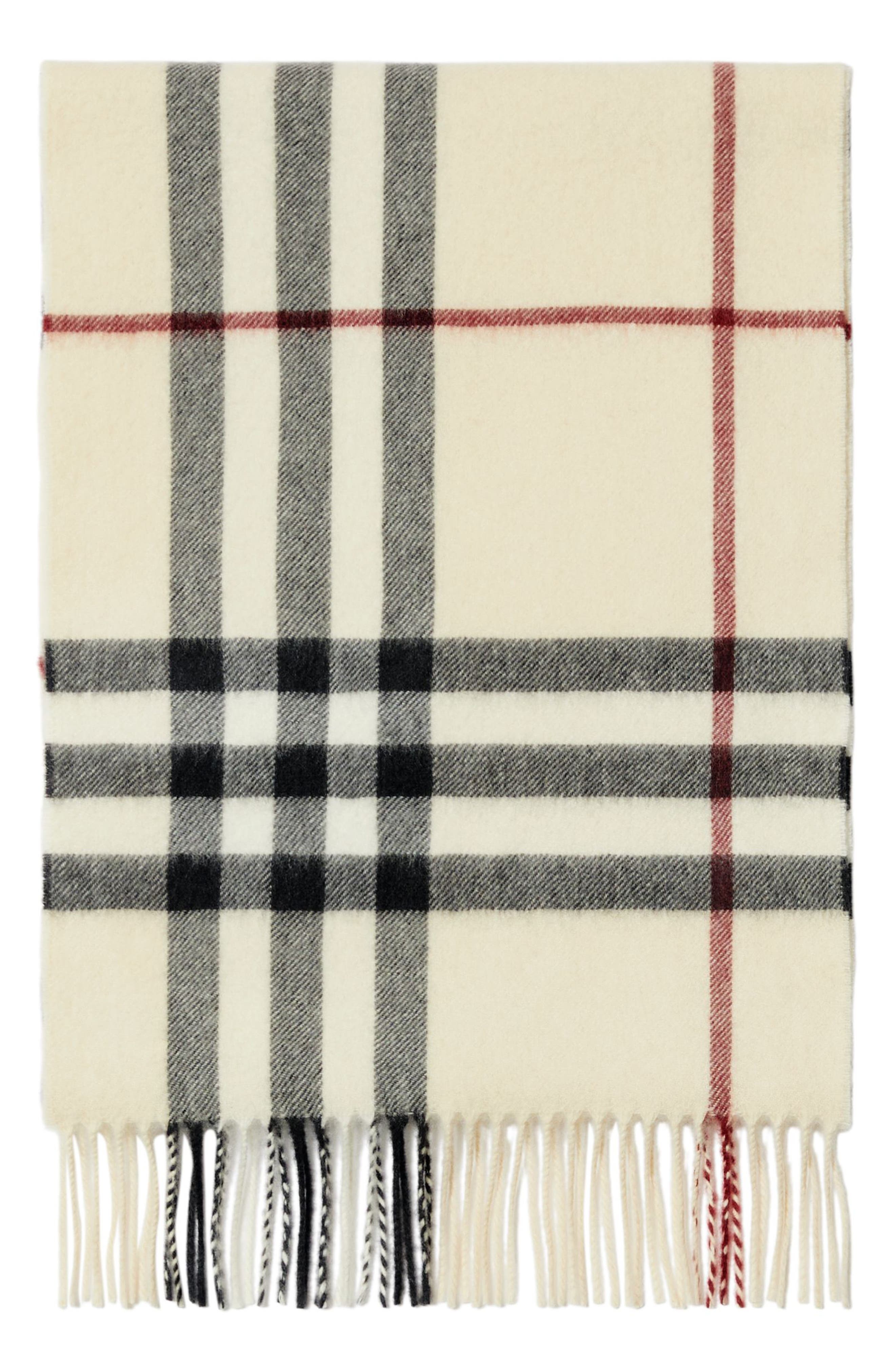 burberry Giant Icon Check Cashmere Scarf in Stone at Nordstrom - 3