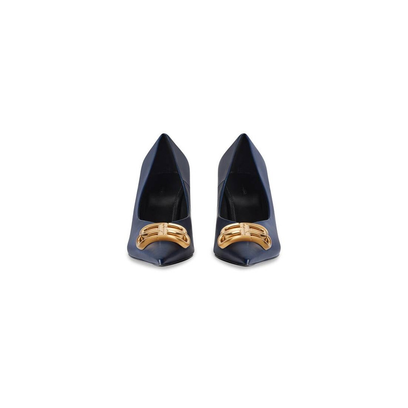 Women's Square Knife Bb 80mm Pump  in Navy Blue 3