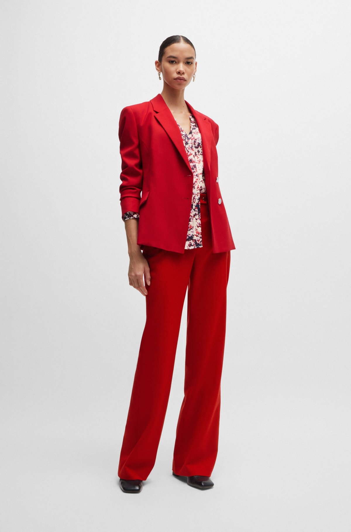 REGULAR-FIT TROUSERS IN VIRGIN-WOOL TWILL - 3