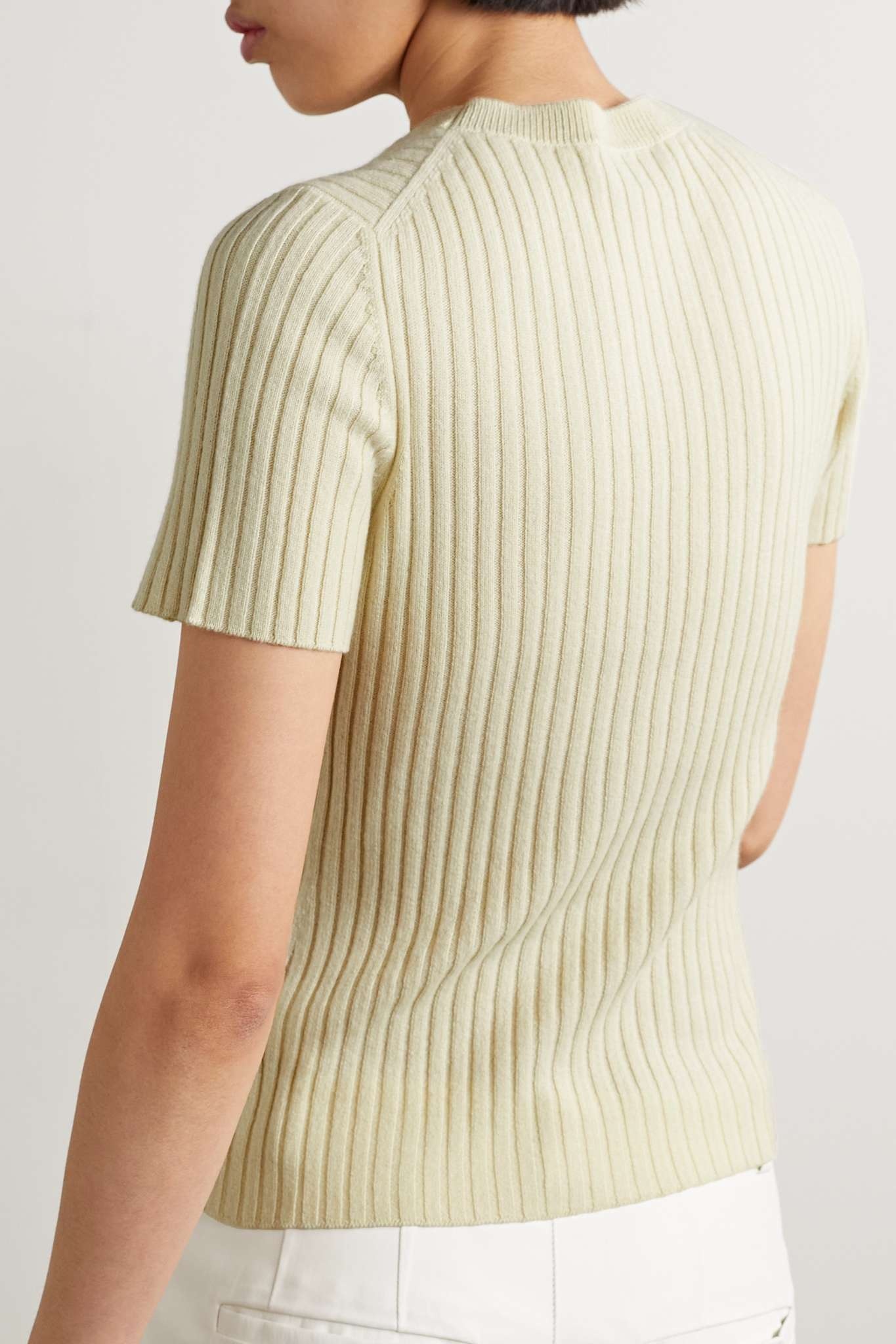 Ribbed cashmere sweater - 4