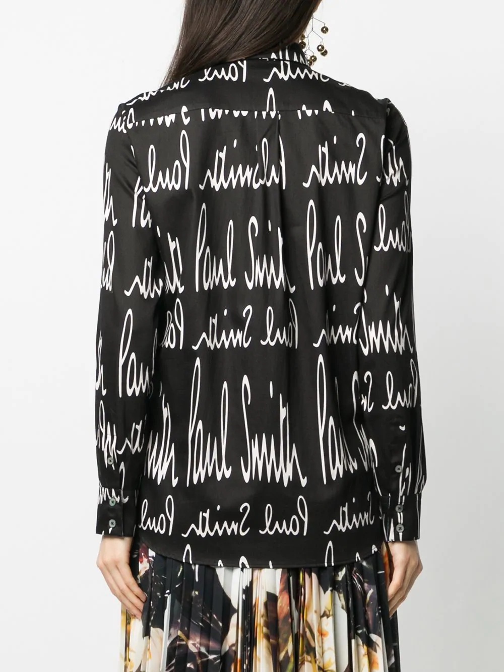 logo-print long-sleeve shirt - 4