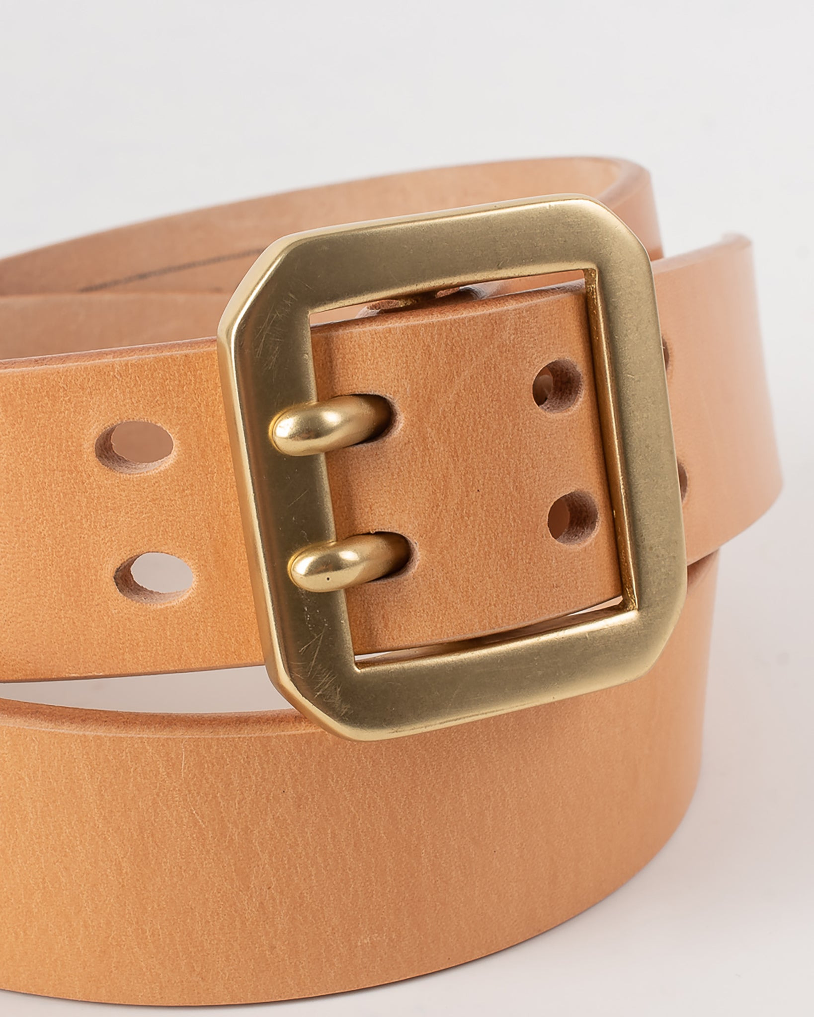 OGL-BELT-DPGAR-NAT OGL Double Prong Garrison Buckle Leather Belt - Natural - 3