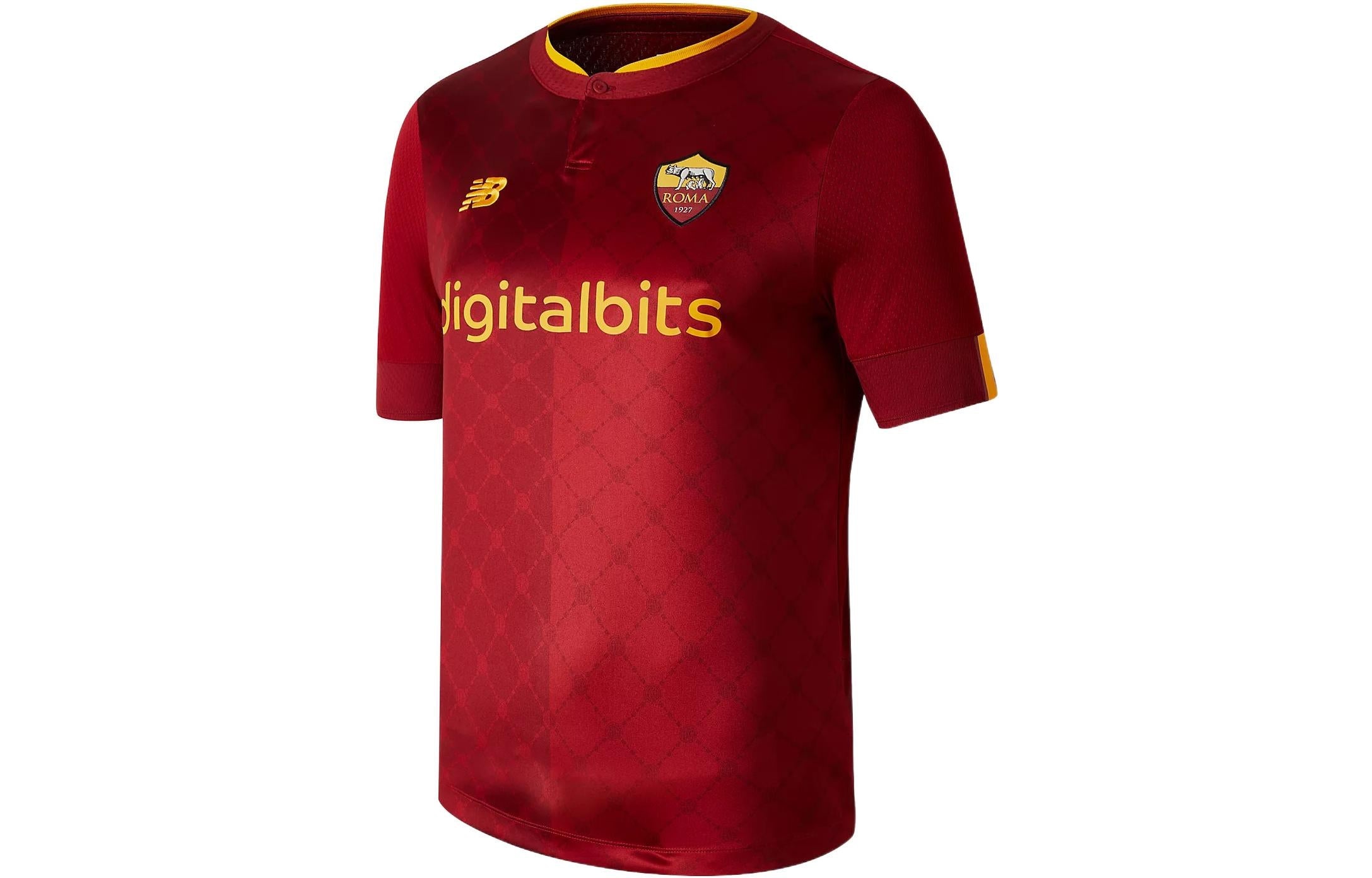 New Balance 22/23 As Roma Home Jersey 'Burgundy Yellow' MT231244-HME - 3