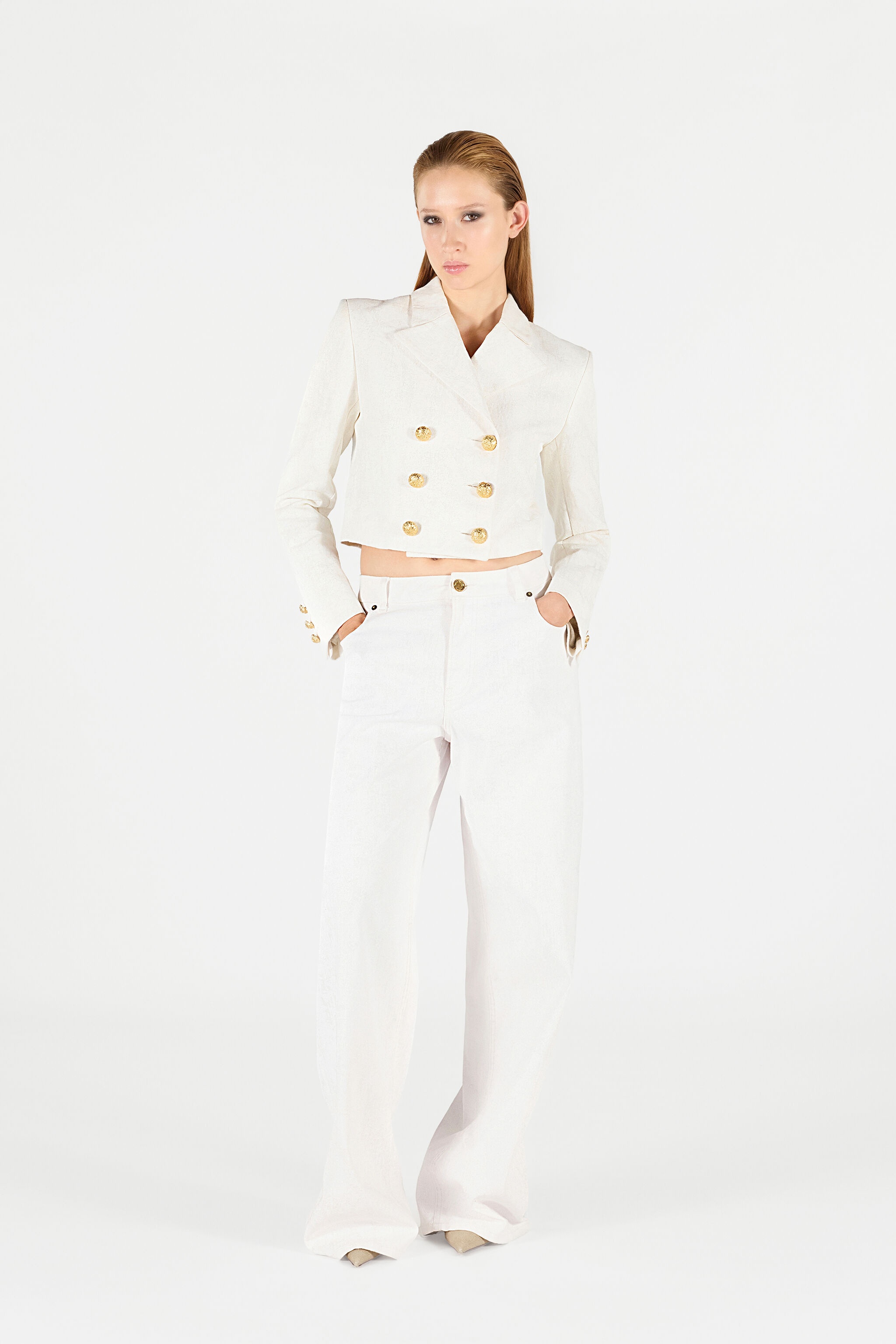 Wall Print Cropped Jacket - 2