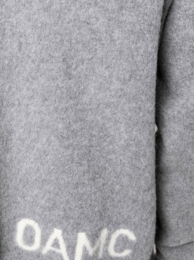 intarsia-knit logo wool=blend jumper - 5