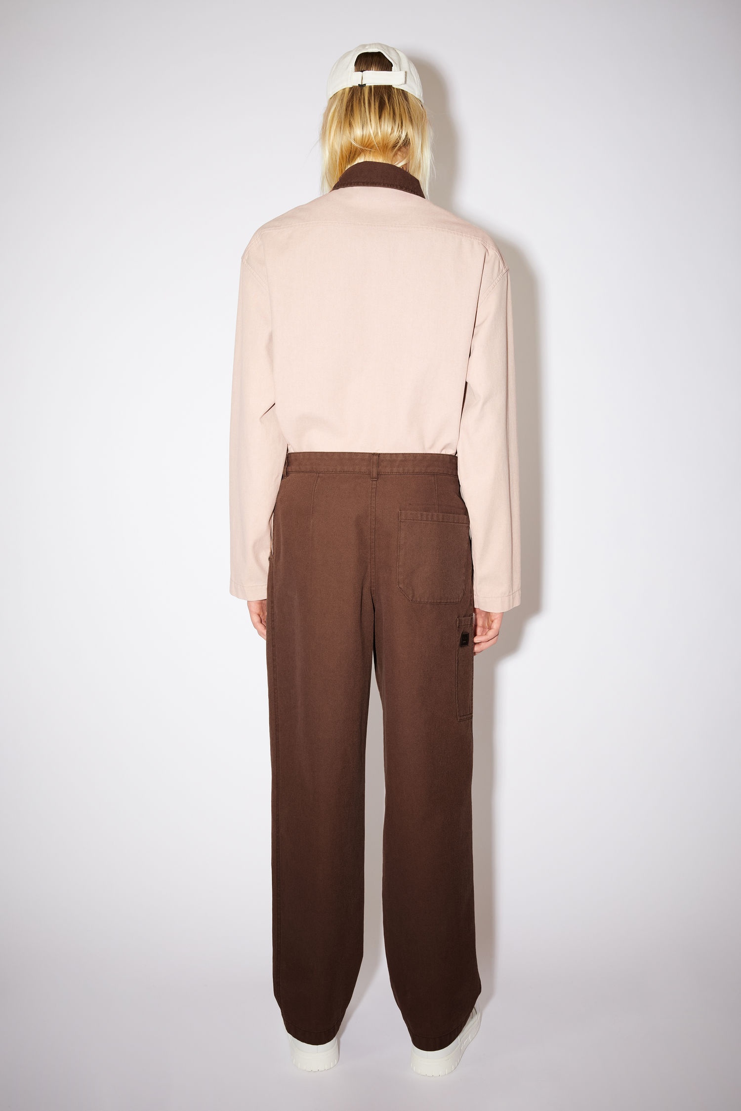 Workwear trousers - Dark brown/Powder pink - 3