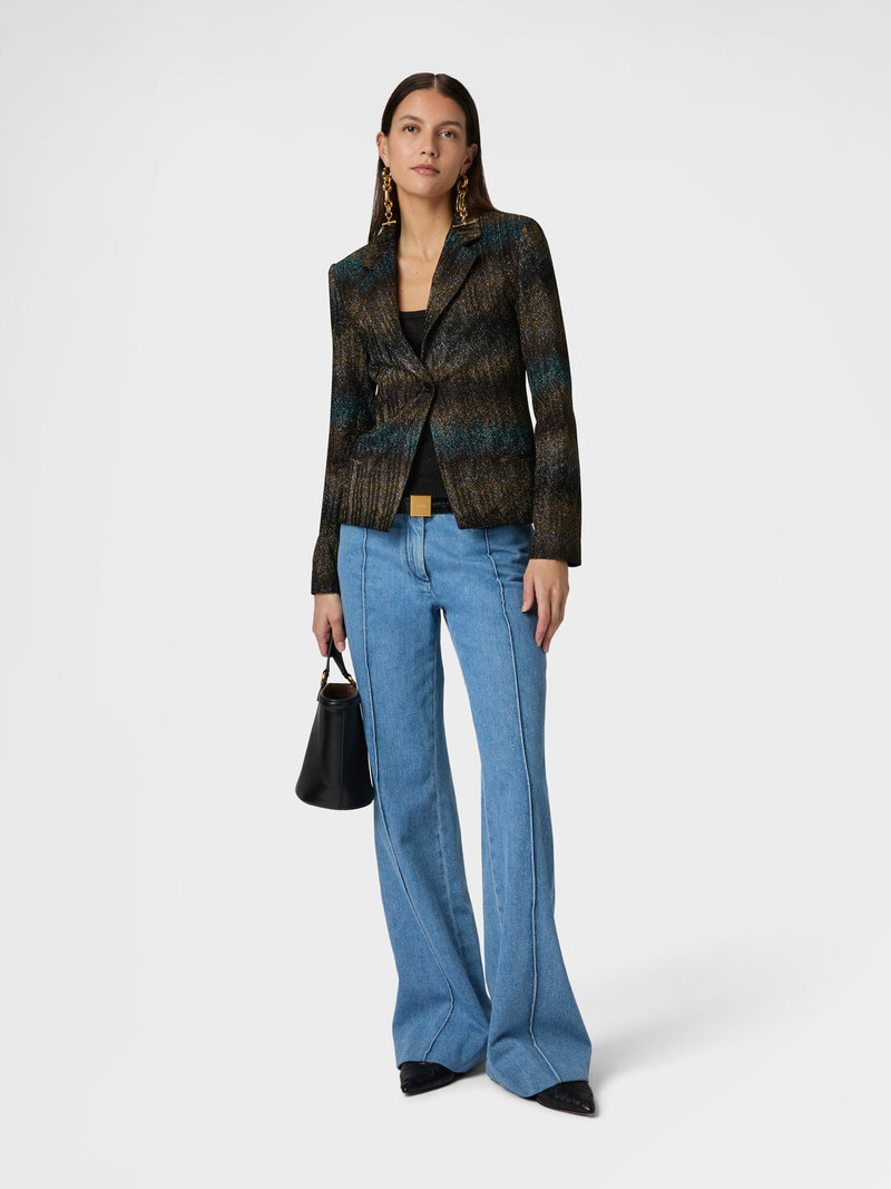 Missoni Slim Viscose Lamé Snake-Pattern Blazer outlook
