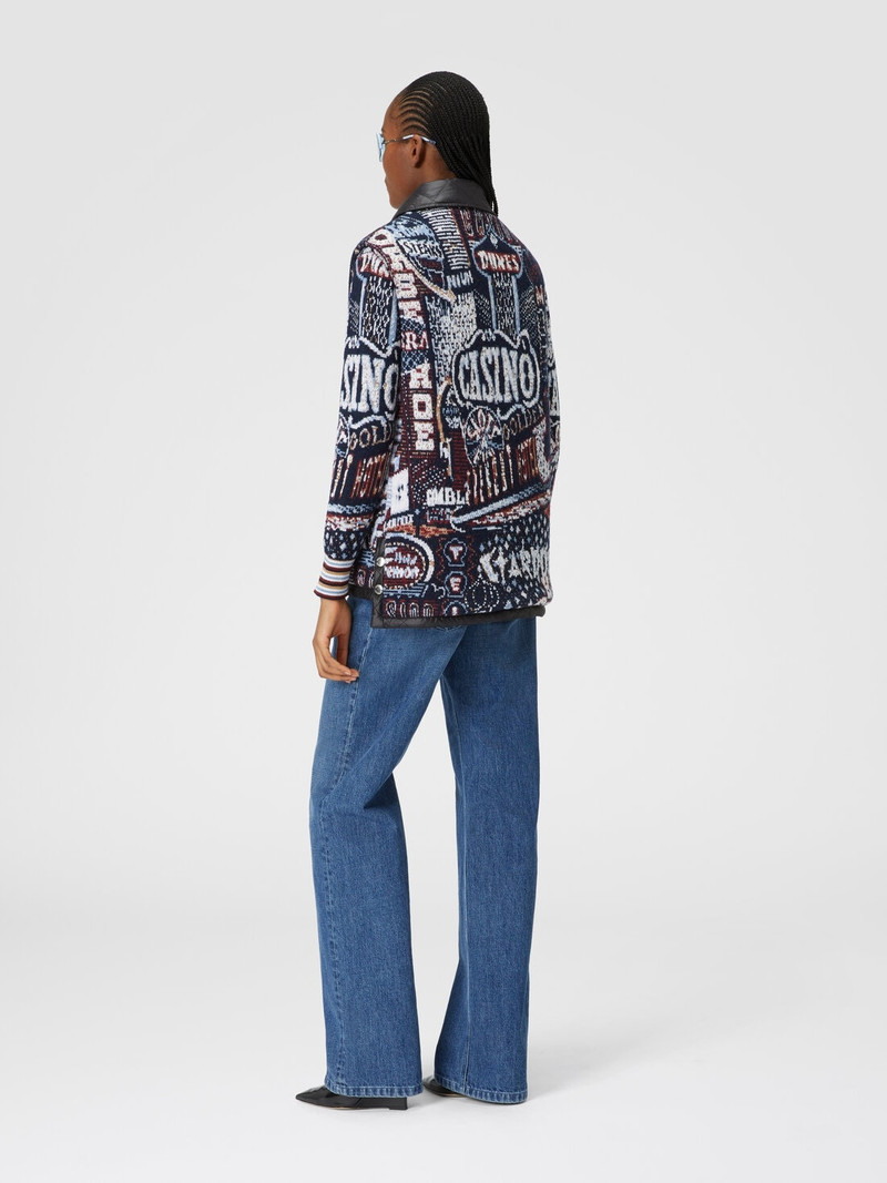 Reversible vest with stitching and lettering 3