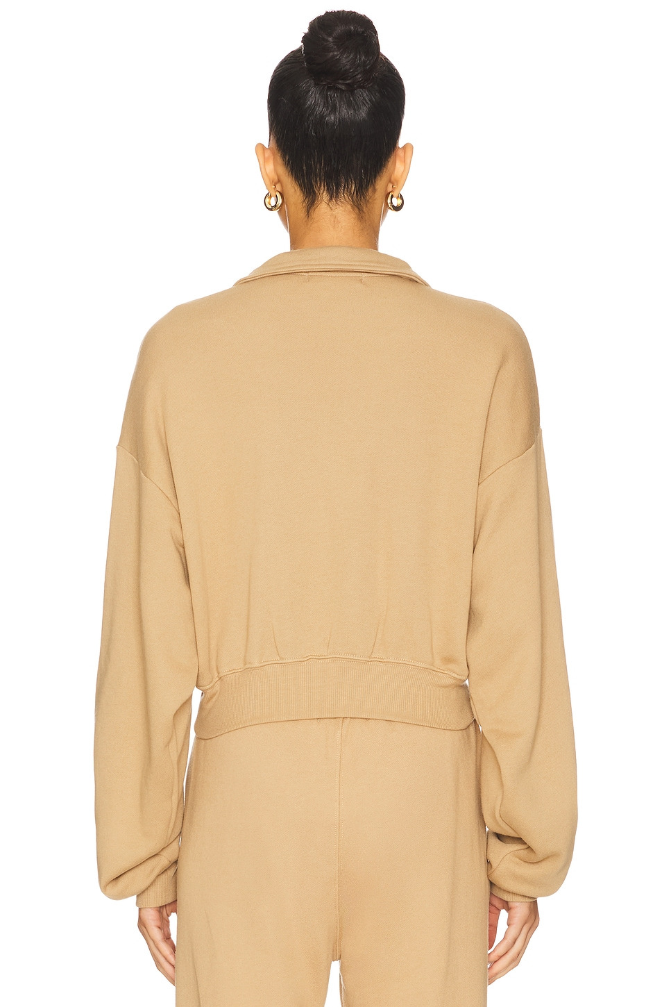 Cropped French Terry Half-zip Sweatshirt - 3