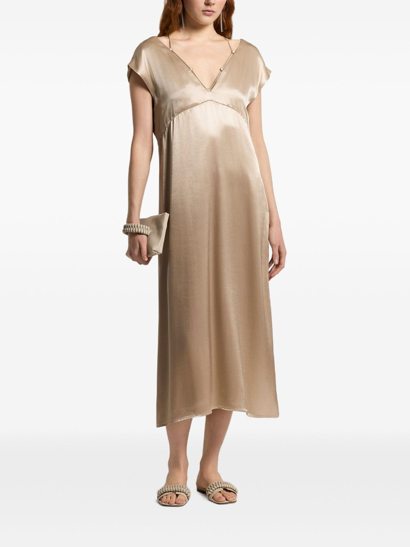 V-neck midi dress 1