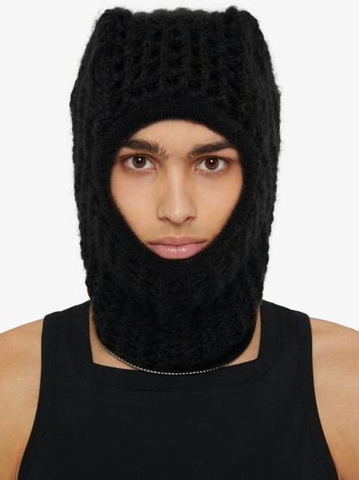 Givenchy HOOD WITH HORNS IN MESH-EFFECT KNIT outlook