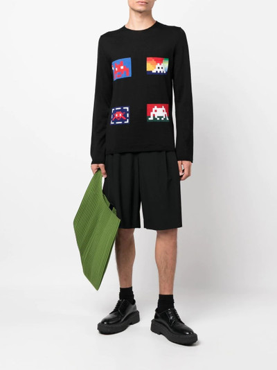 Comme des Garçons SHIRT graphic-pattern crewneck jumper outlook