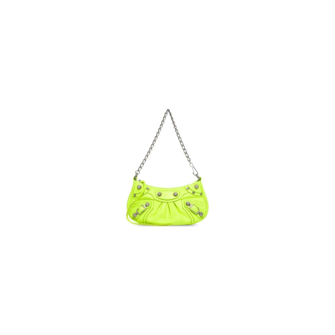 Women's Le Cagole Mini Purse With Chain in Yellow - 1