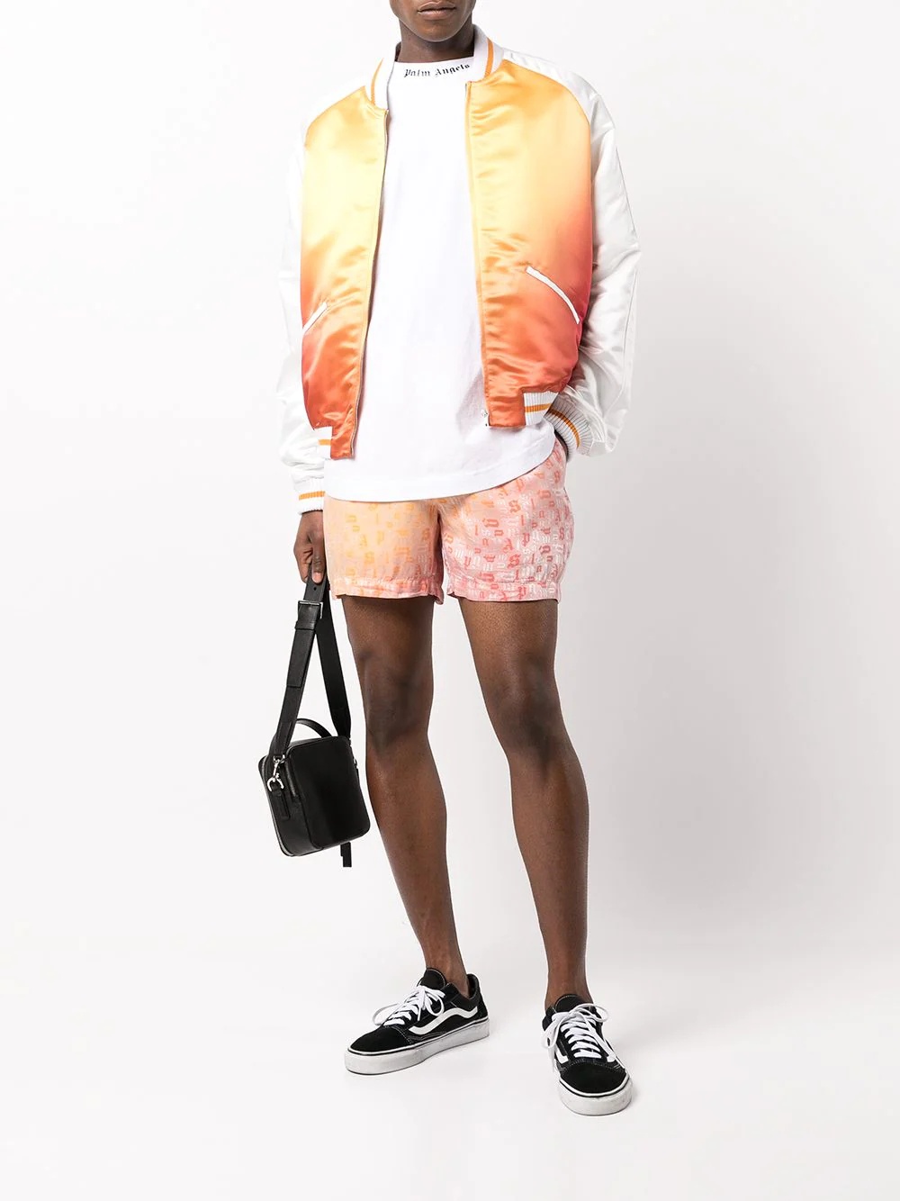 initial-print drawstring shorts - 2