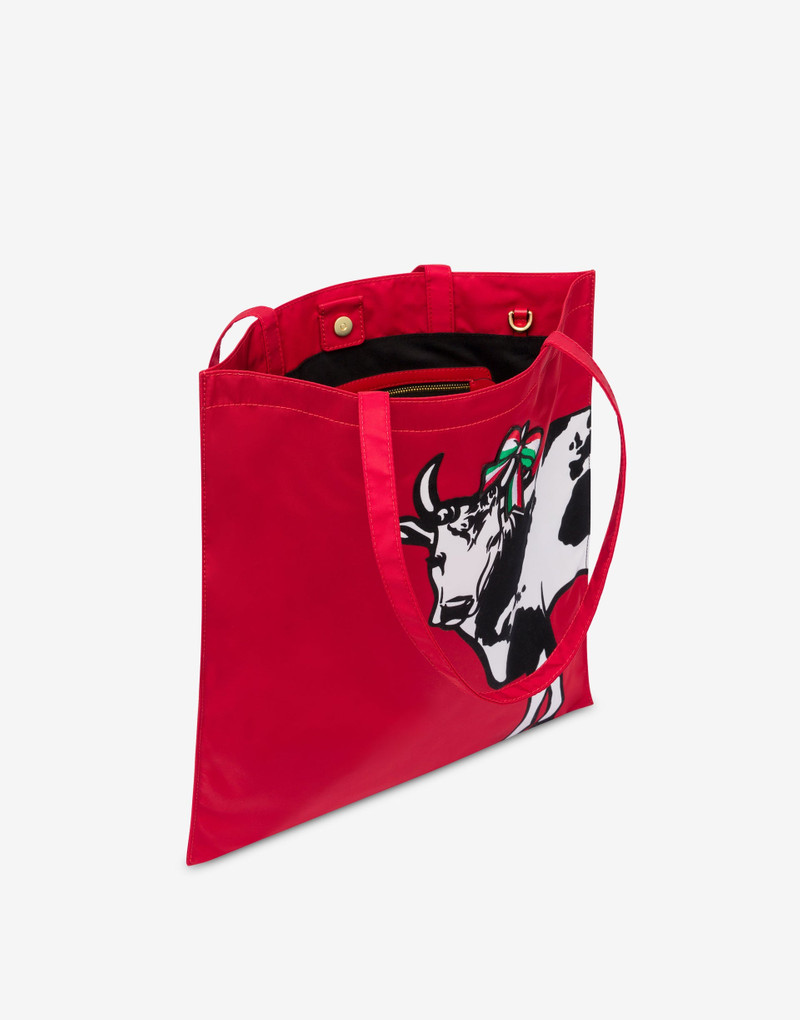 Moschino PRINTED TOTE ARCHIVE COW outlook